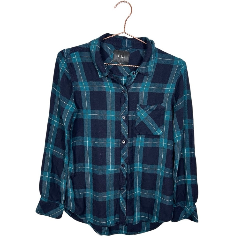Rails Hunter Button Up Plaid Shirt Midnight Jade Combo